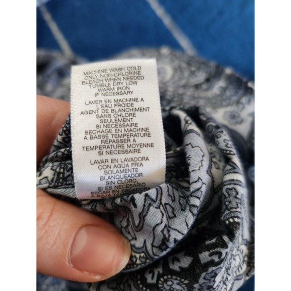 Michael Kors Men's Paisley Button Up Long Sleeve Shirt XL - Picture 9 of 9